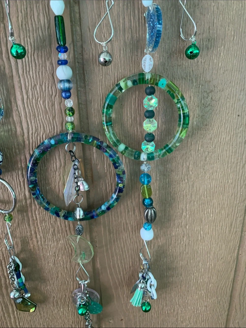 Seahawks Green & Blue Beaded Wall Hanging